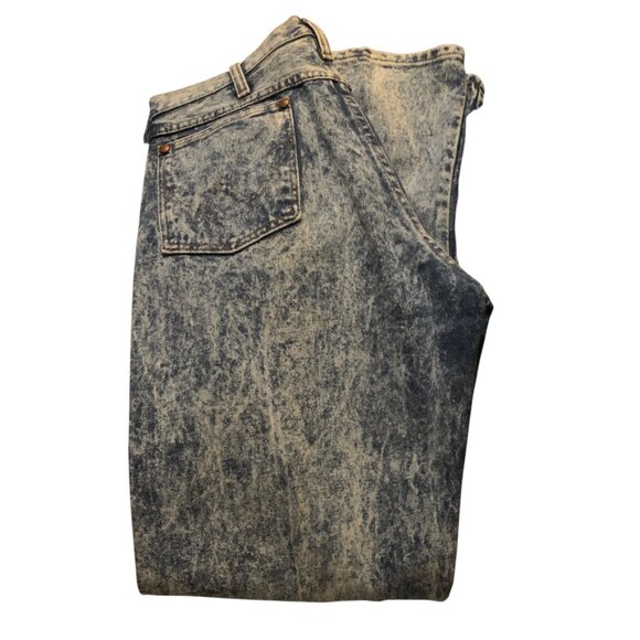 VTG Wrangler Men's Acid/Stone Wash Blue Jeans Size 32x32 Y2K Coastal Cowboy - Picture 6 of 10